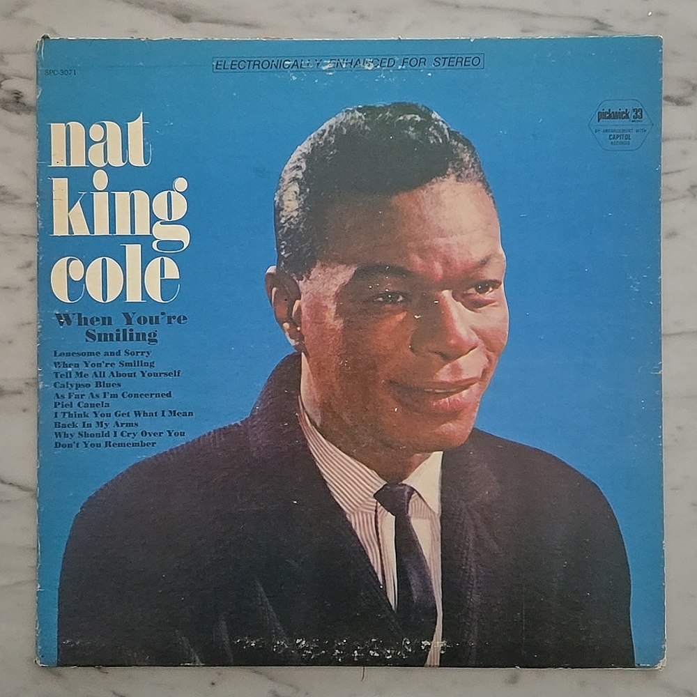 Nat King Cole When You're Smiling 12" LP Vintage Vinyl Record